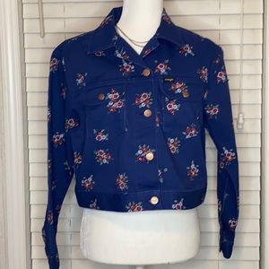 Wrangler Floral Denim Button Up Jacket